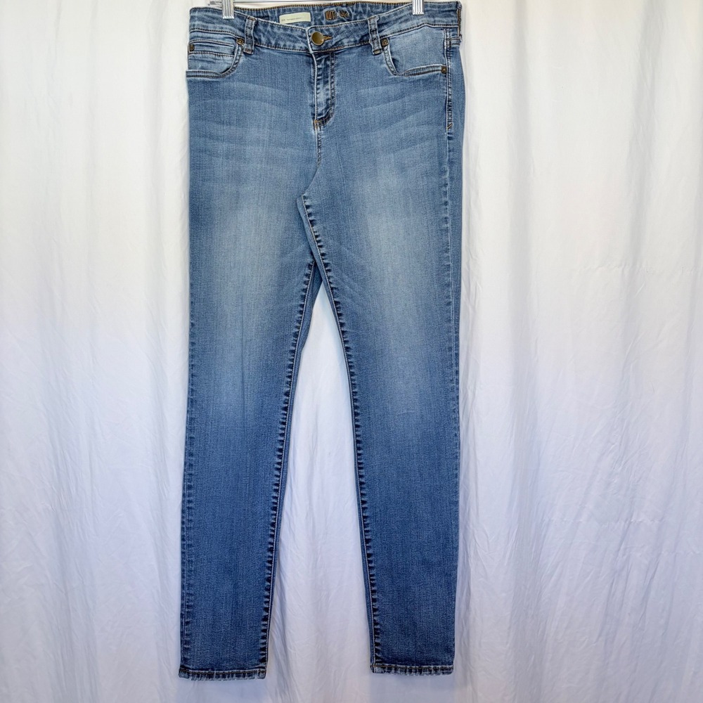 KUT from the Kloth Jeans Mia Toothpick‎ Skinny Blue Stretch Denim Size 14